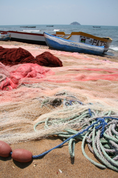 the nets and boats waiting for the sunset.JPG